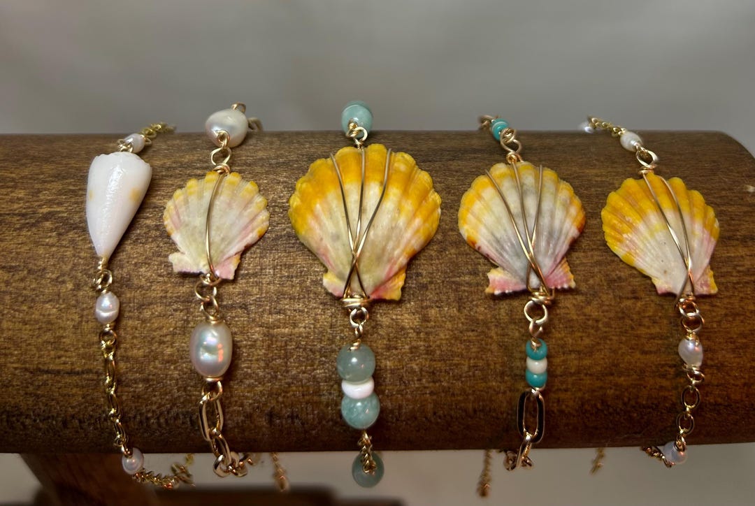 Sunrise Shell Bracelet, Adjustable Bracelet, One Size Fits Most K-O - Etsy