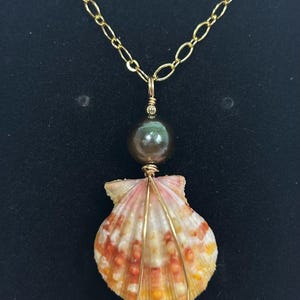 Sunrise shell necklace TRUE PAIR (#122)