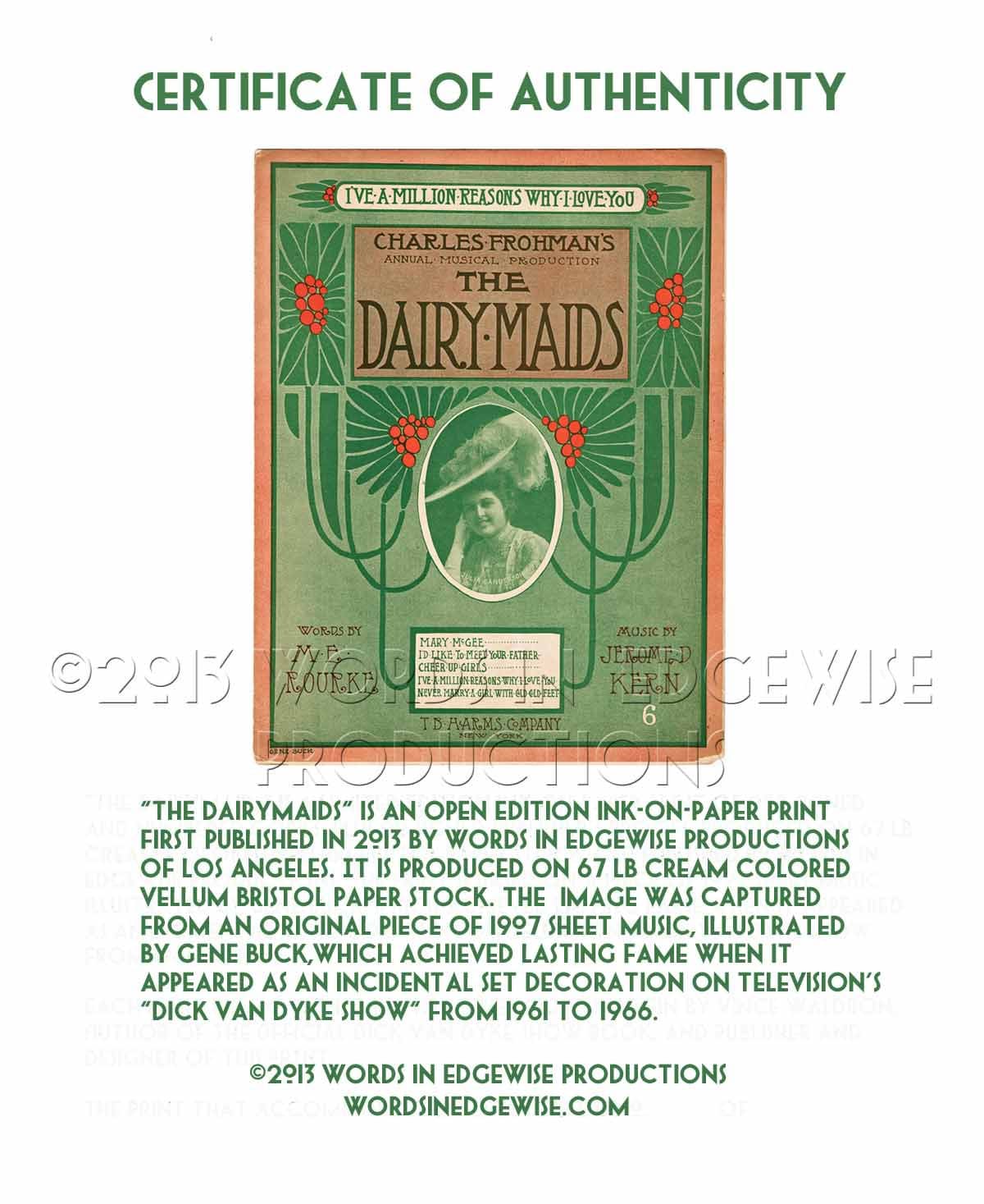 The Dairymaids [dairymaids] Art Print Made Famous on Classic Tv's