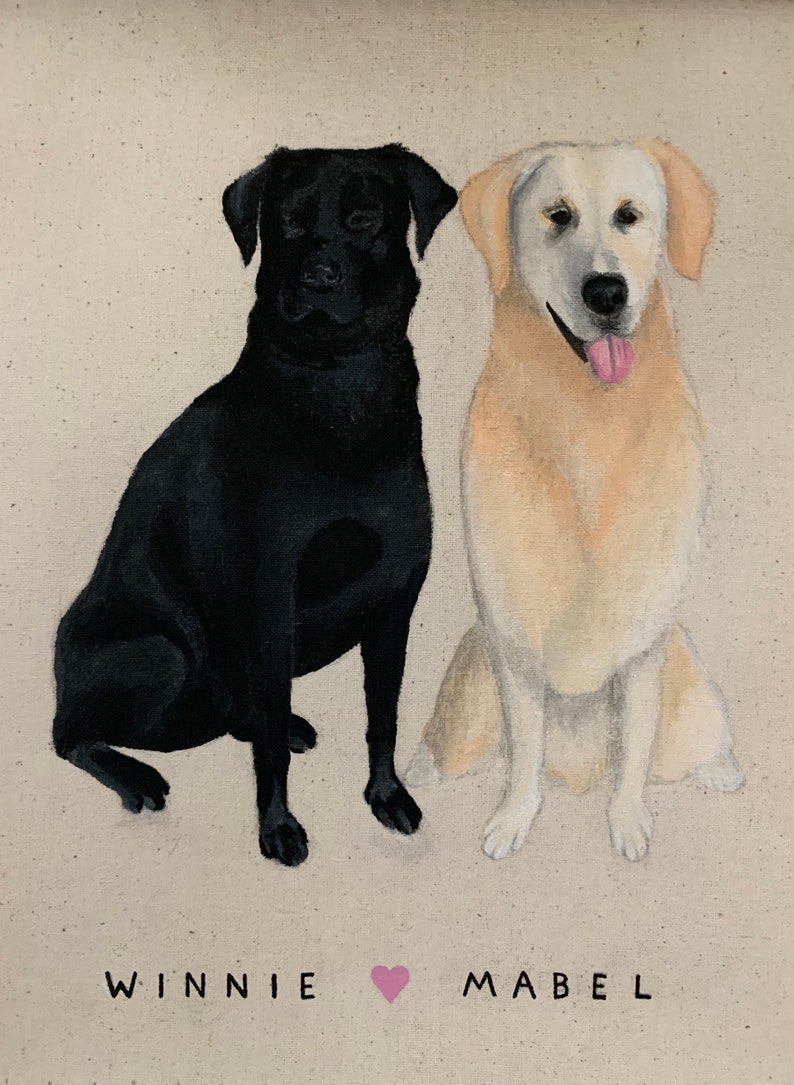 any Animal Unique Gift for Pet or Animal Lover Handmade Paintings from Photos of Dog Cat Custom Portrait of Pet