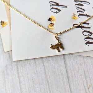 Dainty Cat Necklace, Cat Charm Necklace, Cat Lover Necklace, Tiny Cat Necklace, Cat Necklace Gold, Self Gift, Cat Lover Gift