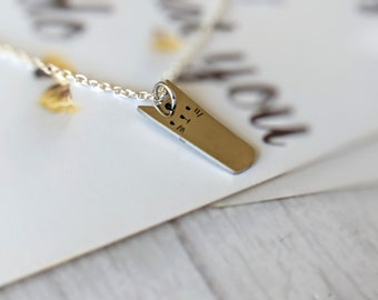 Dainty Stainless Steel Cat Charm Necklace: Cat Lover Gift