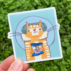 Sticker chat Treat Meats ~ Vinyle résistant aux intempéries ~ Kitty par Blookat