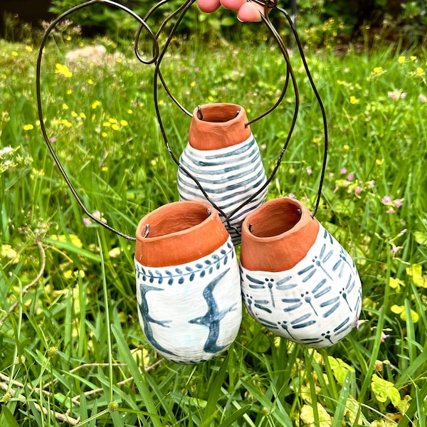 Propagation Jars ~ Hangable ~ Varied Styles ~ Flower Vase ~ for Plants and Garden ~ Handmade Ceramic by Blookat