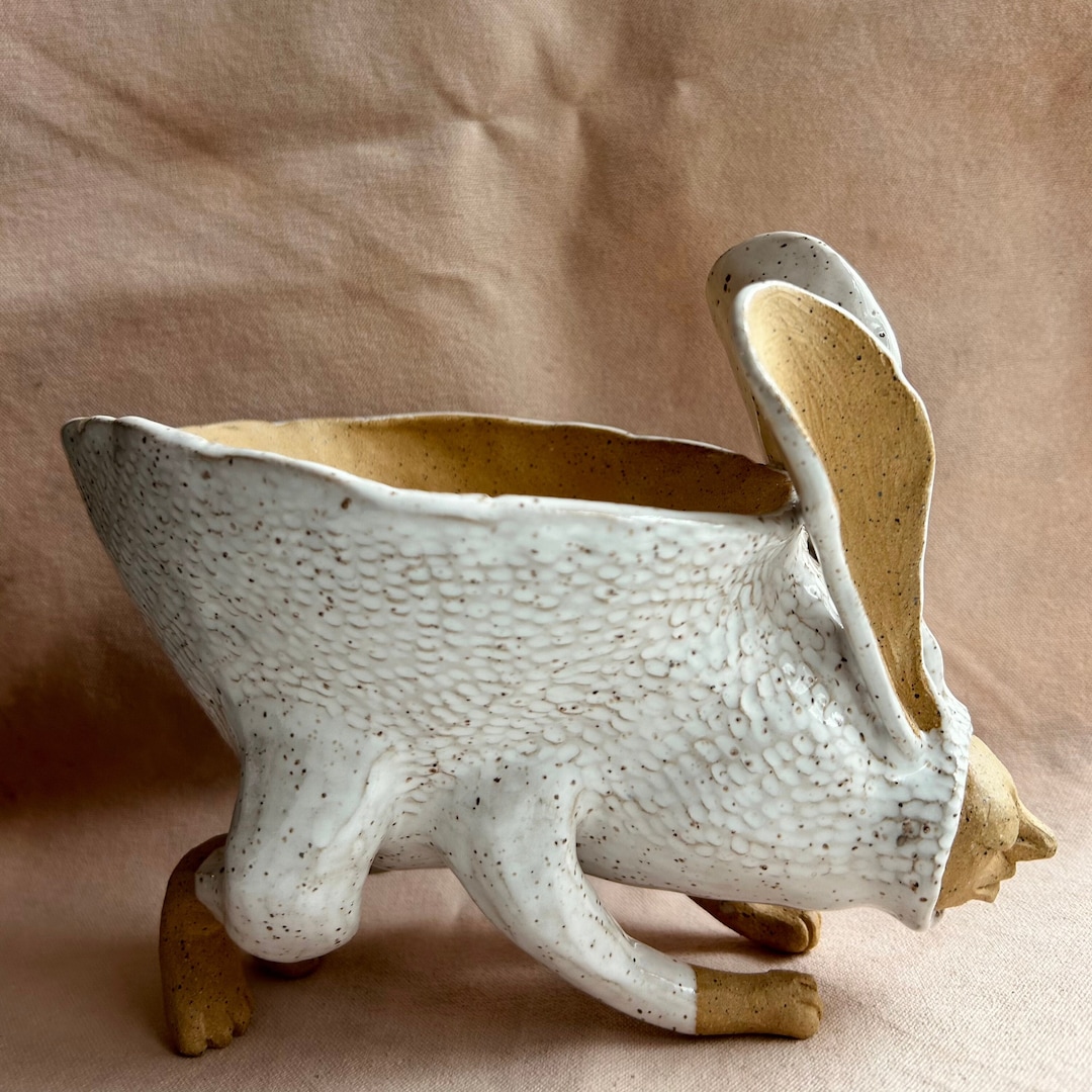 All Ears Rabbit Plant Guardian ~ Ceramic Planter ~ Artisan Handmade ...