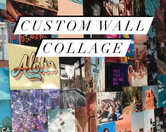 Aesthetic custom wall collage, 50-100 photos pack! You choose theme, colours & can include own photos :)