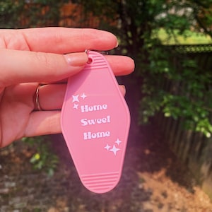 Home Sweet Home Motel Keychain, Retro Motel Keychain, Vintage Motel Keyring, Aesthetic Keychain, Motel Keychain Gift