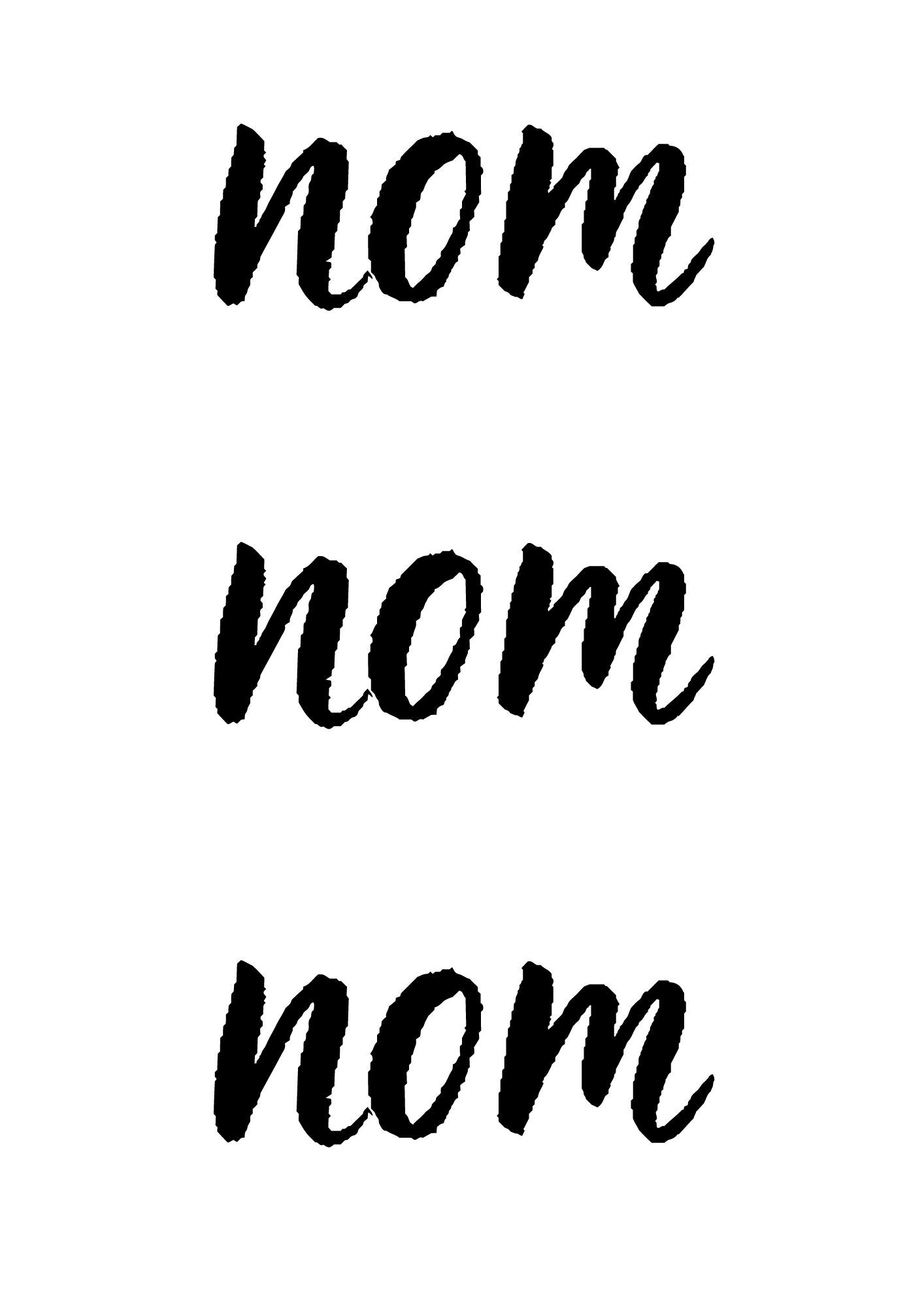 Nom Nom Nom Print Etsy