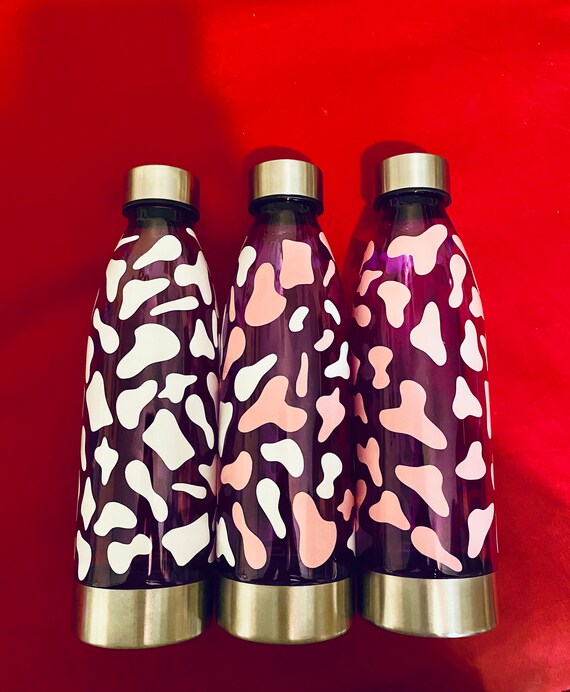 Customizable Cow Print Water Bottles Etsy
