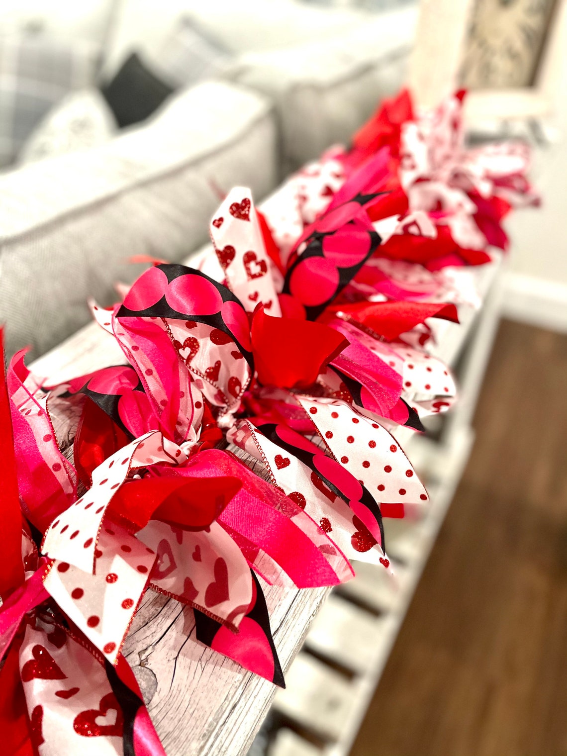 Valentines Pink and Red Garland