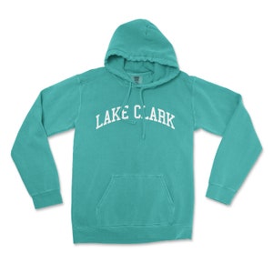 Lake Clark Alaska Comfort Colors Hooded Sweatshirt