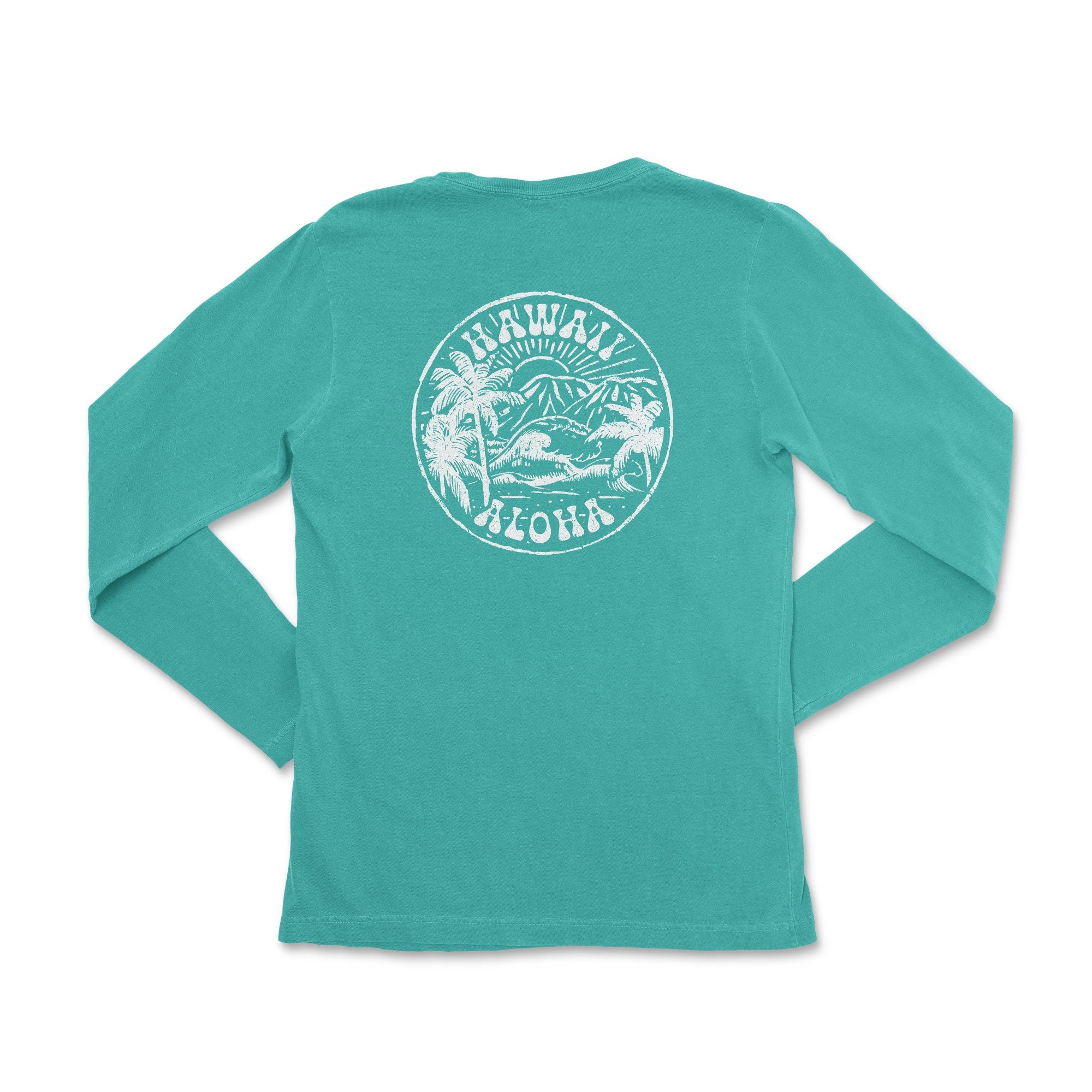 Hawaii Aloha Long Sleeve Shirt Front and Back Print - Etsy