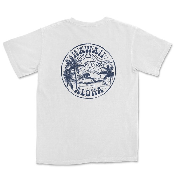 T-shirt Femme Aloha Hawaii Bleu Clair Sans Manches - Taille 10