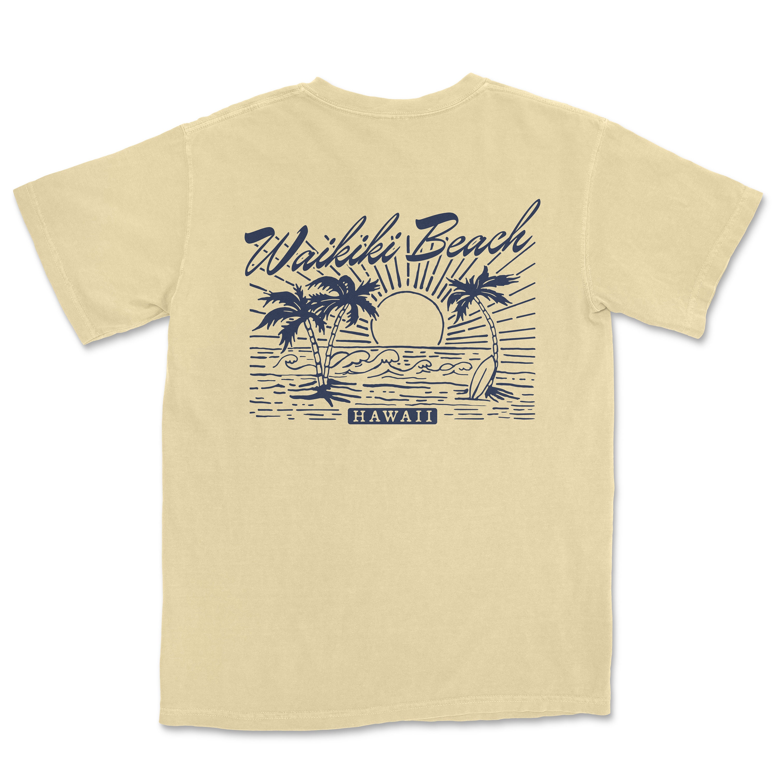 Tシャツ・カットソー WILD DONKEY Men T Shirts WAIKIKI SUNFLOWER Yellow Wild Donkey - T-shirt Waikiki - Jaune – Merci Paris
