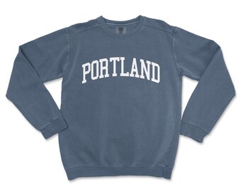 Portland Maine Comfort Colors Crewneck-tröja