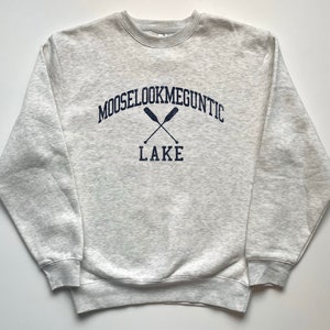 Mooselookmeguntic Lake Maine Crewneck Sweatshirt Mooselookmeguntic Lake Maine Pullover Crewneck