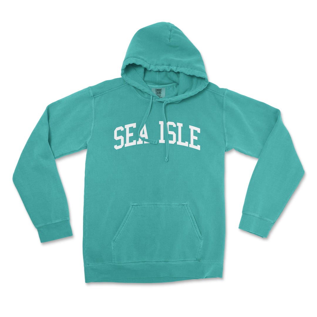 Sea Isle New Jersey Comfort Colors Hooded Sweatshirt - Etsy
