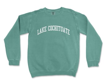 Lake Cochituate Massachusetts Comfort Colors Crewneck Sweatshirt