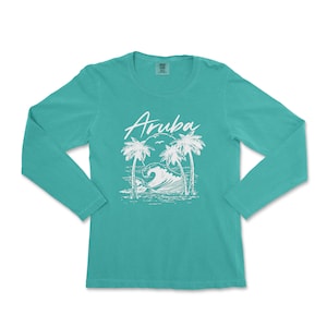 Aruba Beach Comfort Colors Long Sleeve Shirt