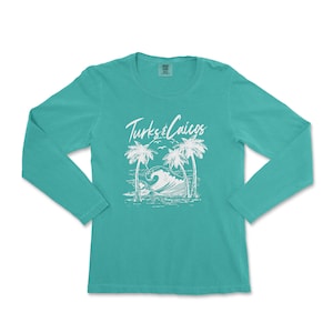Turks & Caicos Beach Comfort Colors Long Sleeve Shirt