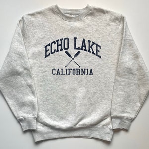 Echo Lake Maine Crewneck Sweatshirt Echo Lake Maine Pullover Crewneck