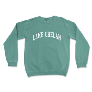Lake Chelan Washington Comfort Colors Crewneck Sweatshirt