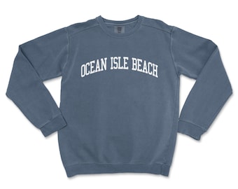 Sudadera con cuello redondo y colores cómodos de Ocean Isle Beach, Carolina del Norte