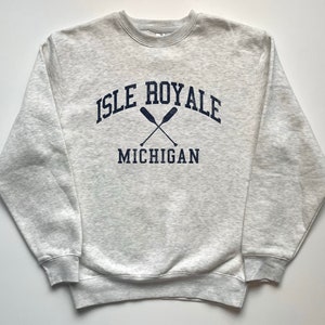 Isle Royale Michigan Crewneck Sweatshirt Isle Royale Pullover Crewneck