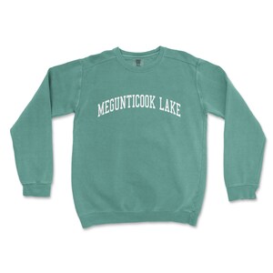Megunticook Lake Maine Comfort Colors Crewneck Sweatshirt