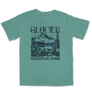Glacier National Park Comfort Colors T-Shirt Distressed Design