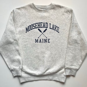 Moosehead Lake Maine Crewneck Sweatshirt Moosehead Lake Maine Pullover Crewneck