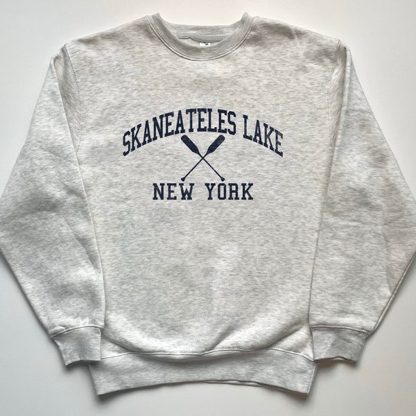 Skaneateles Lake New York Crewneck Sweatshirt Skaneateles Lake Pullover Crewneck