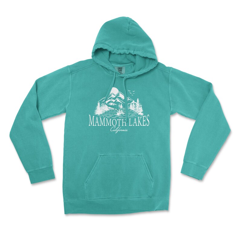 Mammoth Lakes California Comfort Colors Hooded Sweatshirt 画像 2
