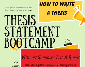 Thesis Statement Zine| Academic Writing Guide & Templates (Digital Download, Readable) ADHD AP, College Essay Help