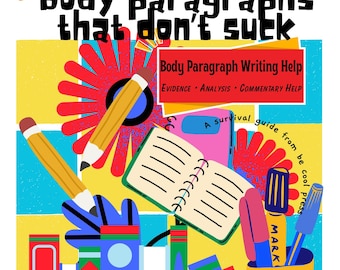 Body Paragraph How-To Guide, Literary Analysis (Digital Download) ADHD AP, College Essay Help, Essay Writing Zine