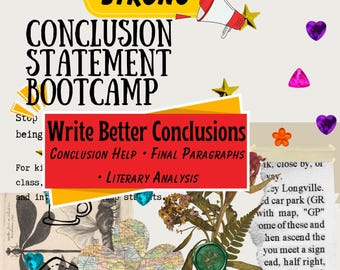 Conclusion Paragraph Guide Zine: Academic Writing Tips for AP, College Essays (Digital Download)