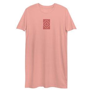 Belarus Energy Symbol Embroidery | Organic Cotton T-Shirt Dress