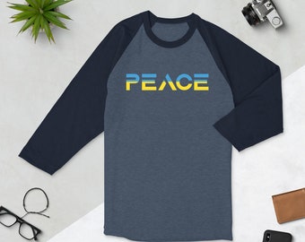 Peace | Ukraine 3/4 sleeve raglan shirt