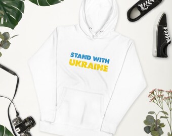 Stand Avec l’Ukraine | Sweat à capuche unisexe