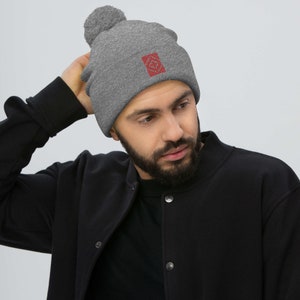 Belarus Energy Symbol Embroidery | Pom-Pom Beanie