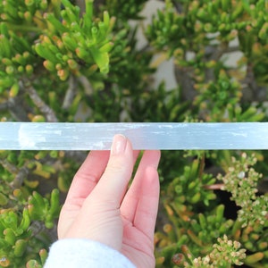 8" Inch Selenite Wand, 6" Inch Selenite Wand, Selenite, Cleansing Crystal, Raw Selenite, Large Selenite Stick, Satin Spar