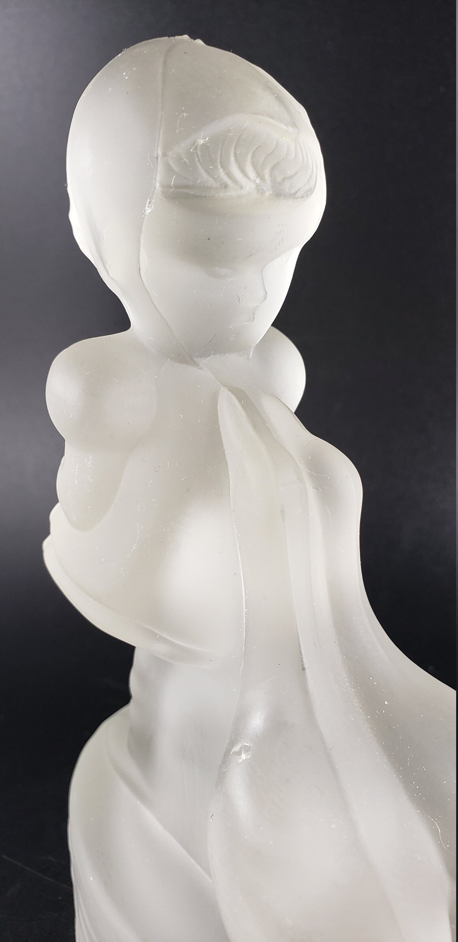 Vintage L.E. Smith Glass Figurine Goose Girl Hummel Frosted Etsy