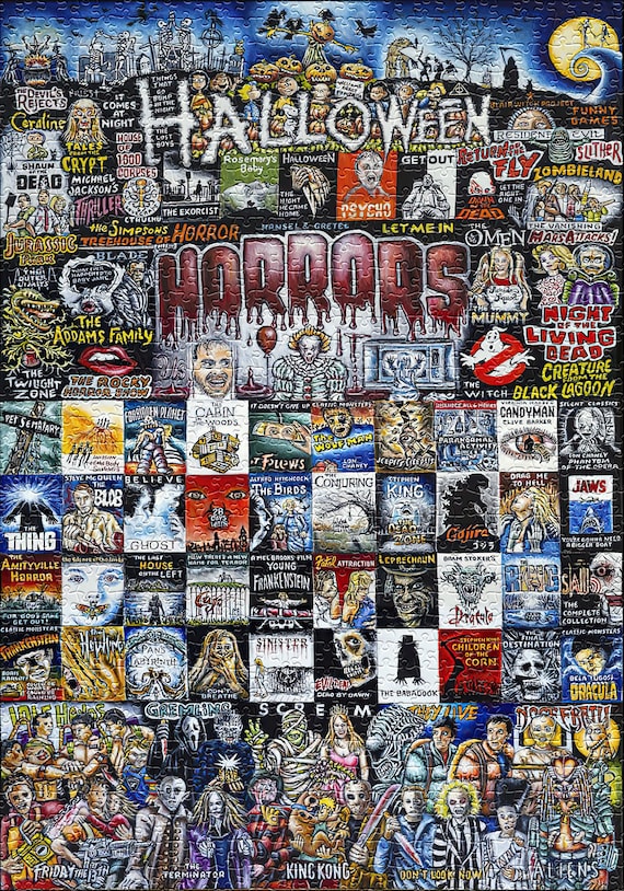 Horror Movies Icons 1000 Piece Jigsaw Puzzle Premium Jigsaw Etsy