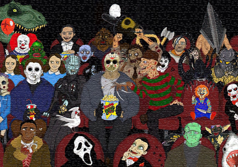 Horror Time 1000 Piece Jigsaw Puzzle Premium Jigsaw Puzzle Etsy