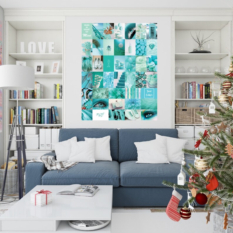 Tezza collage kit Blue wall collage kit 50 printed photo | Etsy