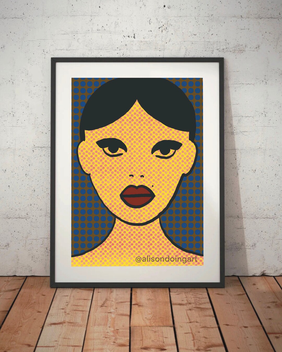 Pop Art Woman Art Print Procreate Digital Art Print Comic Style