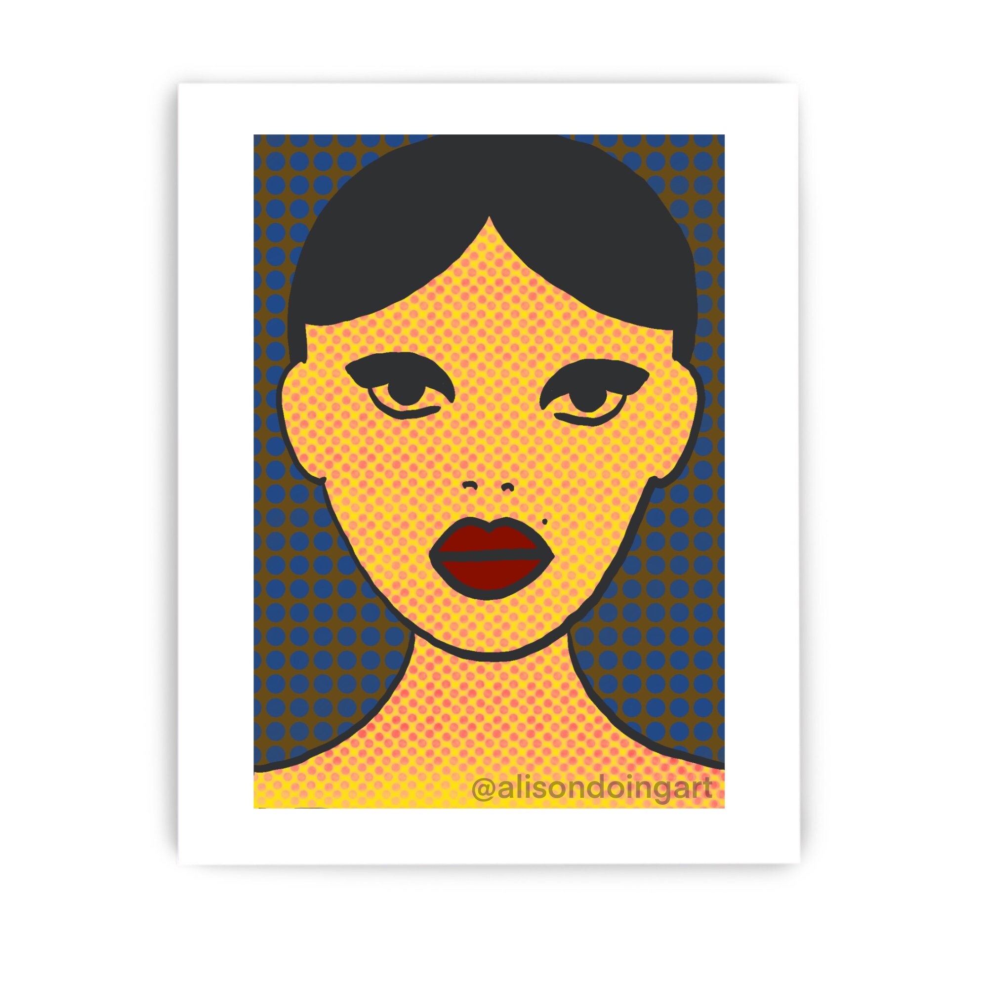 Pop Art Woman Art Print Procreate Digital Art Print Comic Style