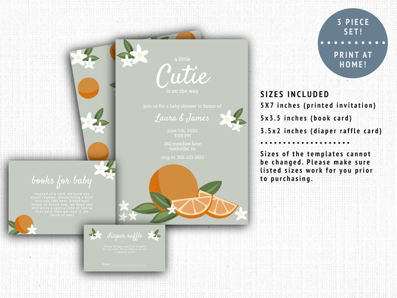Cutie Baby Shower Invitation Template, Little Cutie Sprinkle Evite