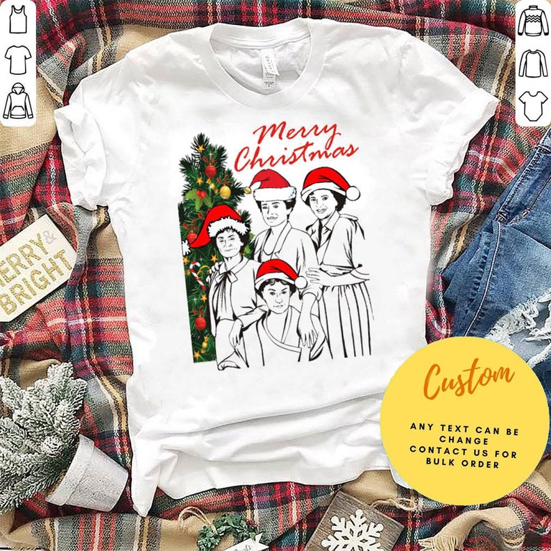 Etsy Uk Christmas T Shirts The Golden Girls Merry Christmas Shirt Christmas Tree T-shirt | Etsy
