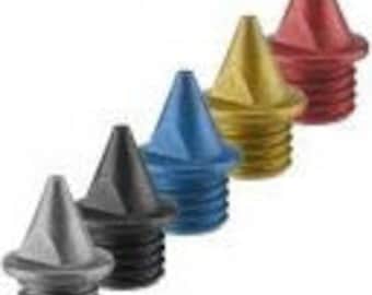 Pack of 12 - Omni-Lite 7mm (1/4") Pyramid Spikes Color Implements Replacement Ceramic Aluminum Cross Country Track Field Running